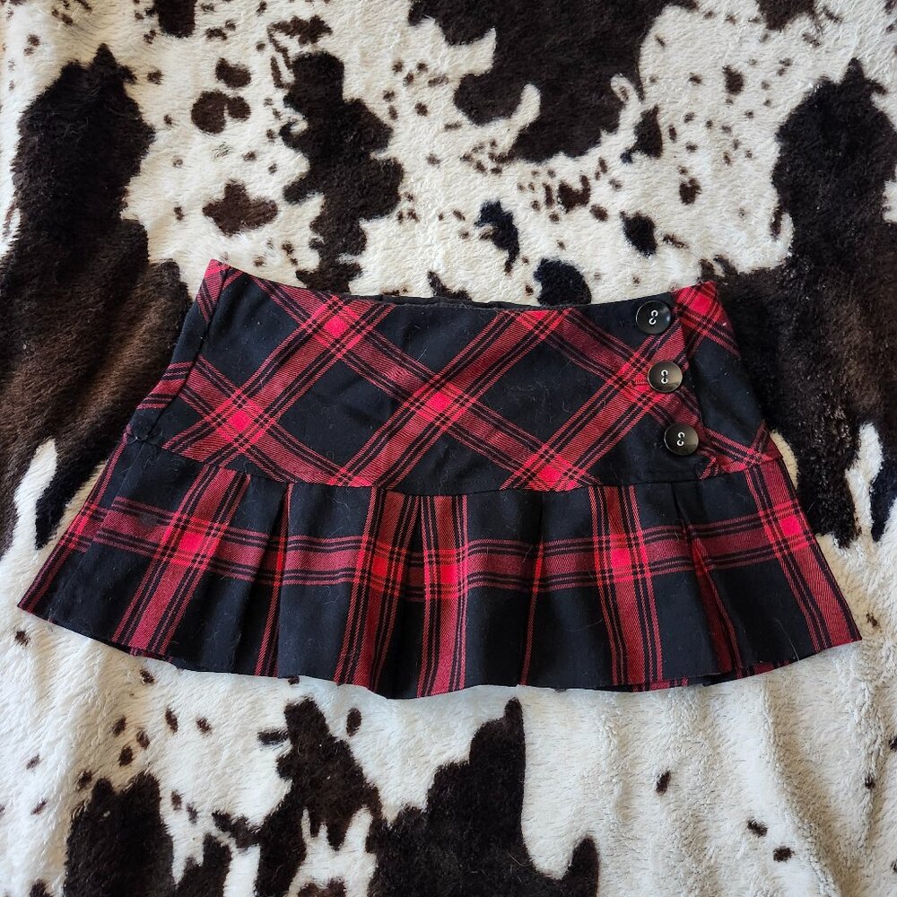 Plaid Micro-mini skirt